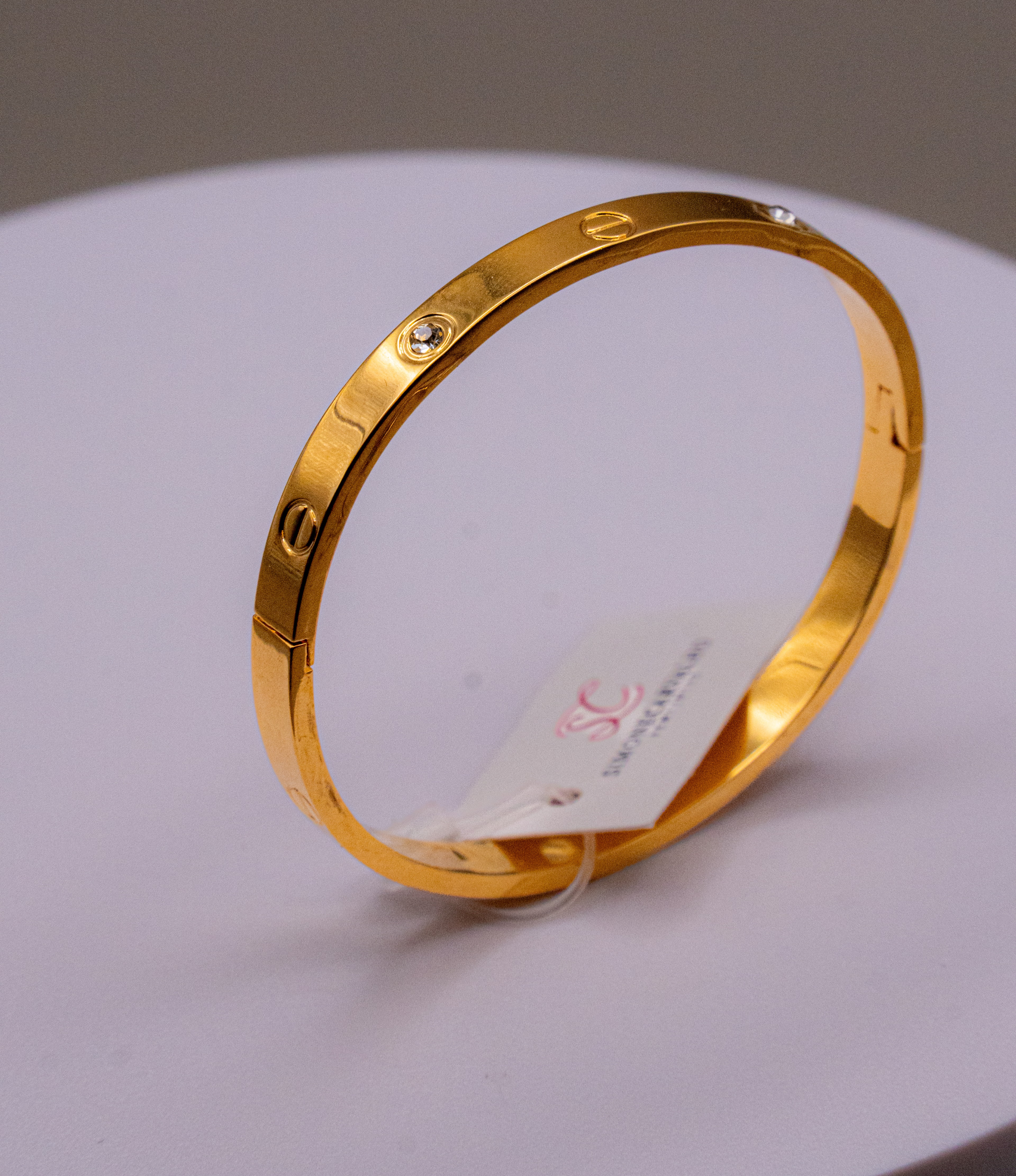 Bracelete Love Gold Cravejado